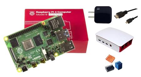 Kit Raspberry Pi 4 B 4gb Original + Fuente 3A + Gabinete Rojo Blanco + HDMI + Disip